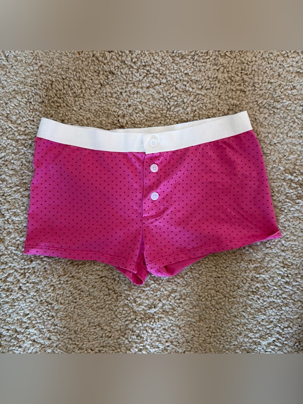 Brandy melville fuchsia pink polka dots boy shorts underwear